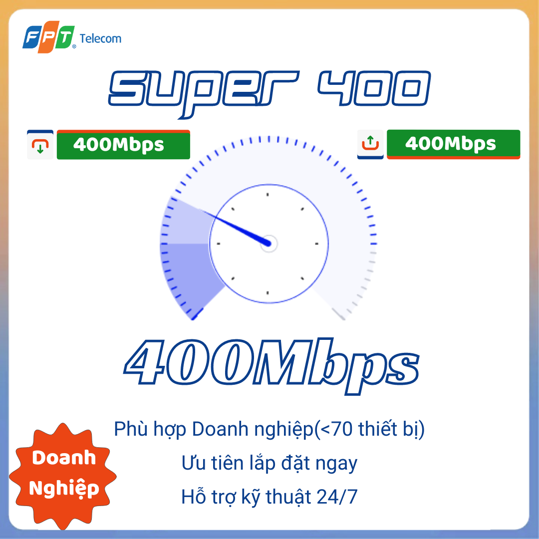 Cáp quang FPT Doanh Nghiệp Super 400Mbps